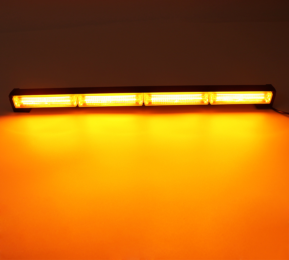 LED Μπάρα Προβολέας Εργασίας Οροφής Έκτακτης Ανάγκης IP67 Πορτοκαλί Φάρος 3000 lumens 12/24v με 16 Λειτουργίες & Χειριστήριο